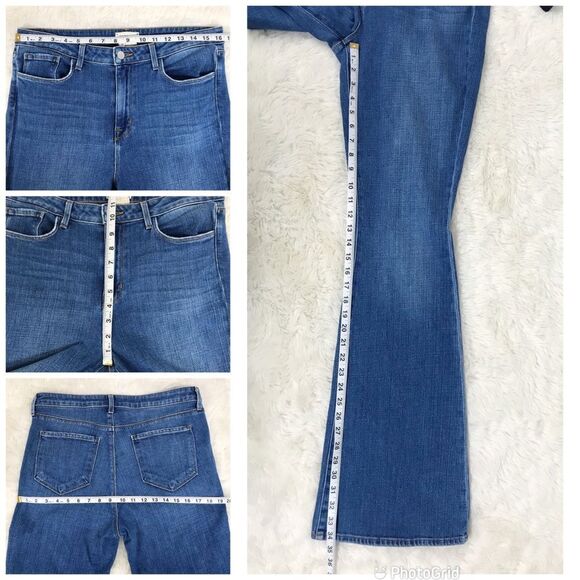 L’AGENCE Bell High Rise Flare Jeans High Waist Slim Fit Medium Wash Size 31 - Picture 13 of 14
